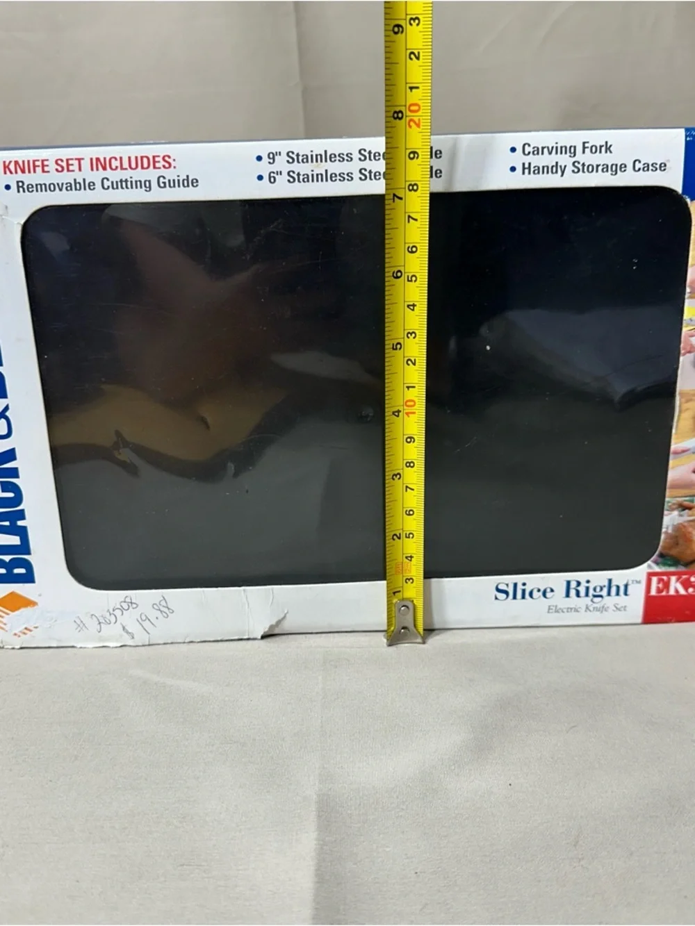 Black & Decker White Electric Knife Set with Storage Case